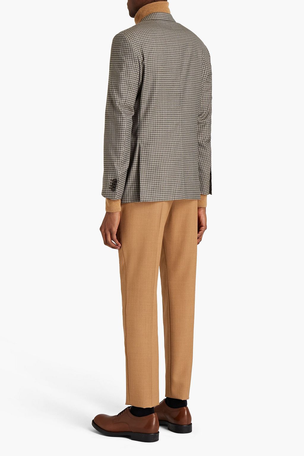 CORNELIANI Gingham wool blazer