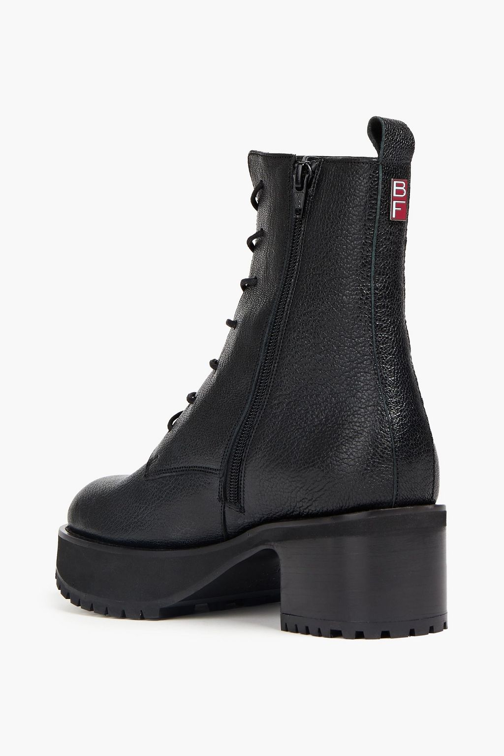 BY FAR Cobain pebbled-leather platform ankle boots