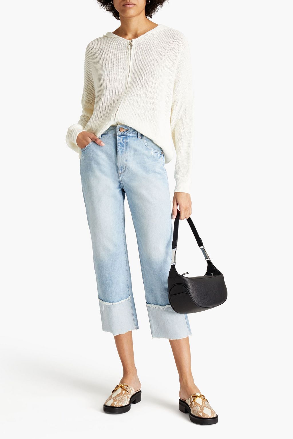 DL1961 Cropped high-rise straight-leg jeans