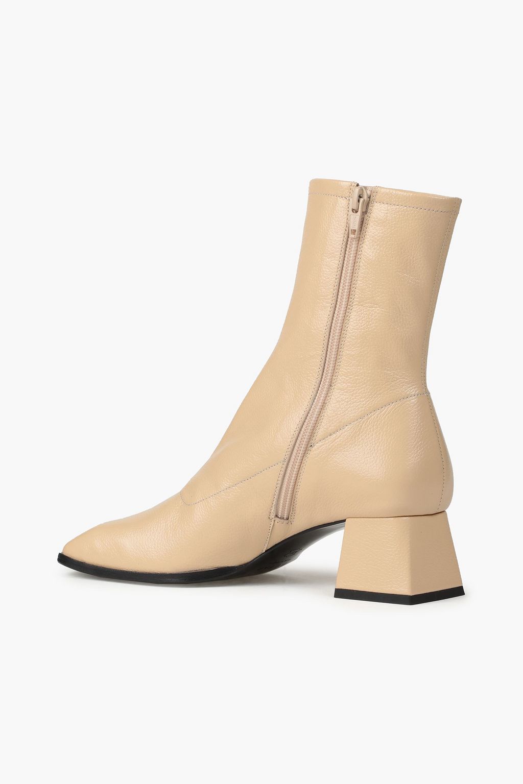 BY FAR Malik textured-leather ankle boots