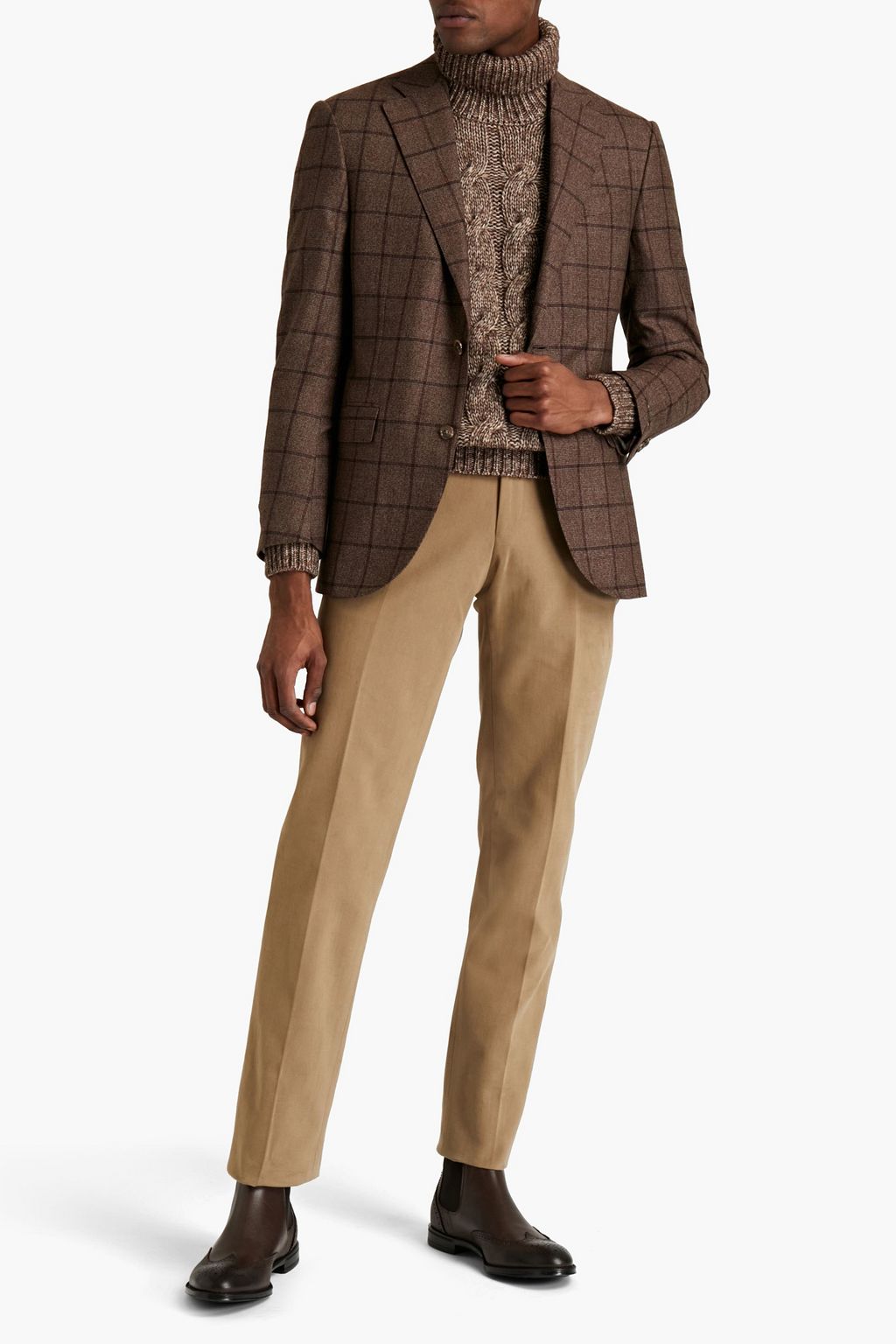 CORNELIANI Checked wool blazer