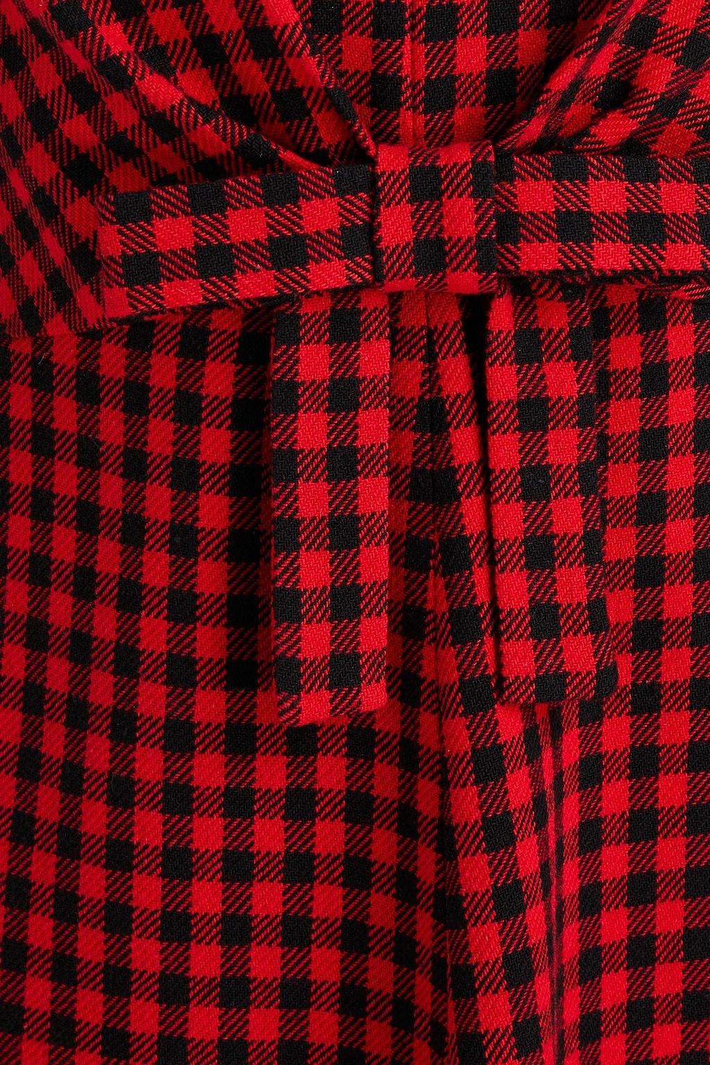 REDVALENTINO Bow-detailed gingham tweed mini dress