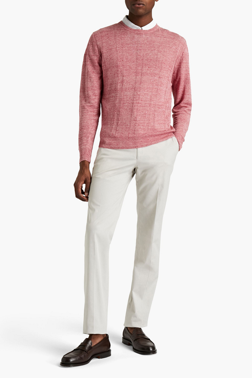 Corneliani Id Man Melange Linen Jumper