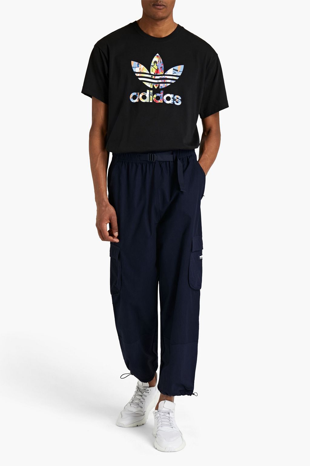 ADIDAS ORIGINALS Printed cotton-jersey T-shirt