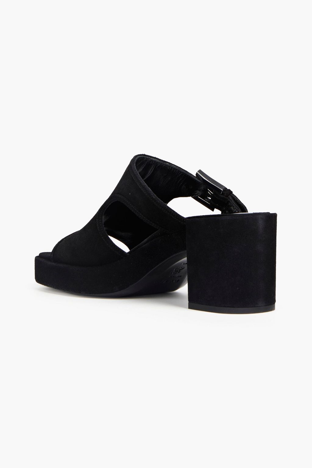 BY FAR Melba cutout suede platform sandals