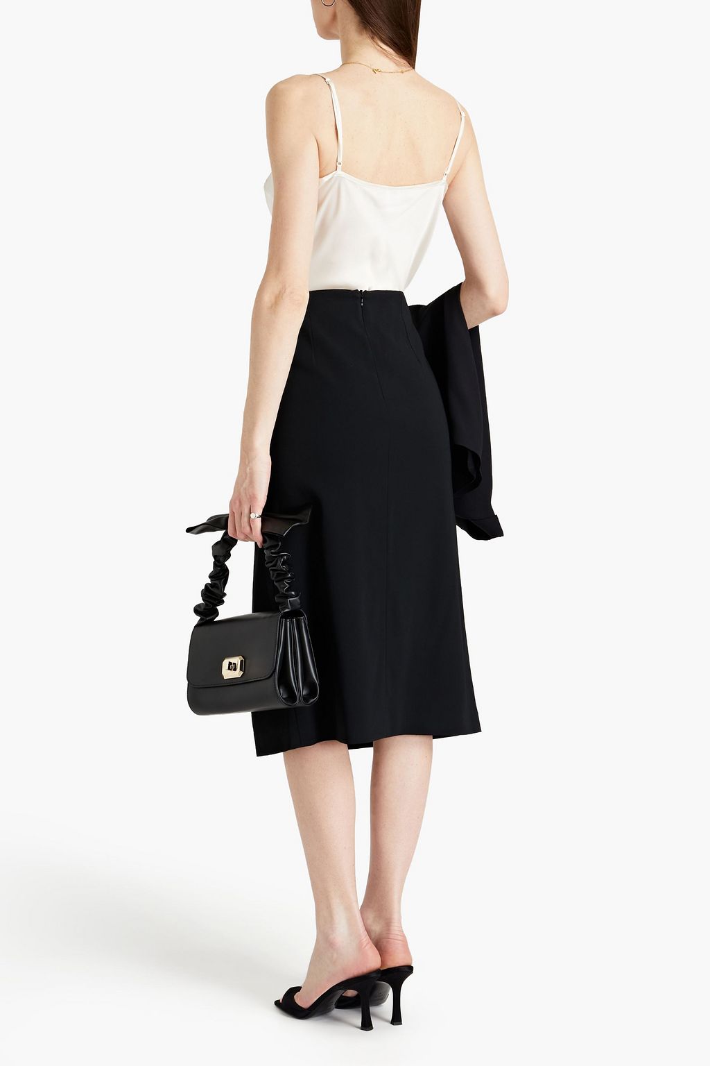 REDVALENTINO Crepe midi skirt