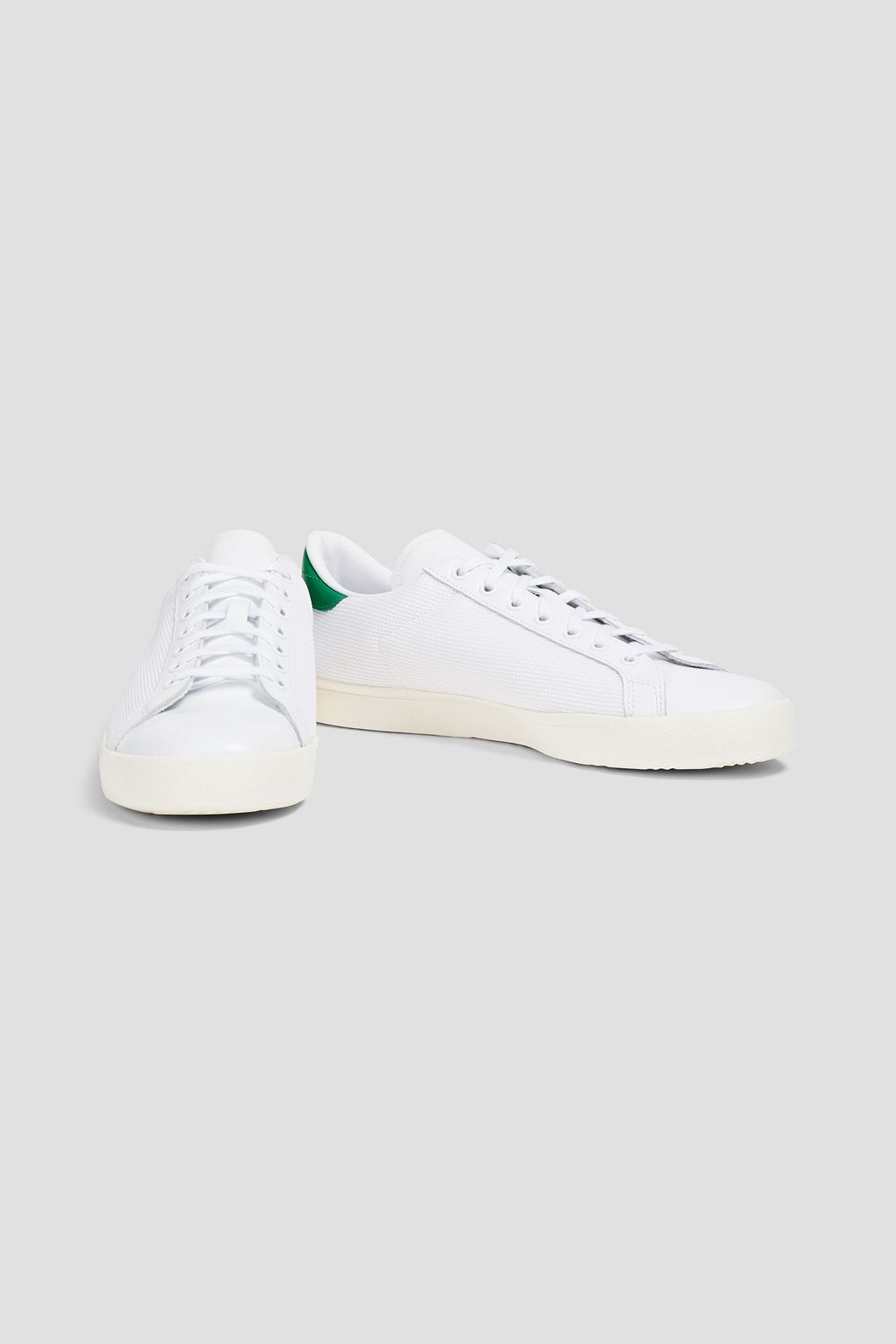 ADIDAS ORIGINALS Rod Laver Vintage leather and piqué sneakers