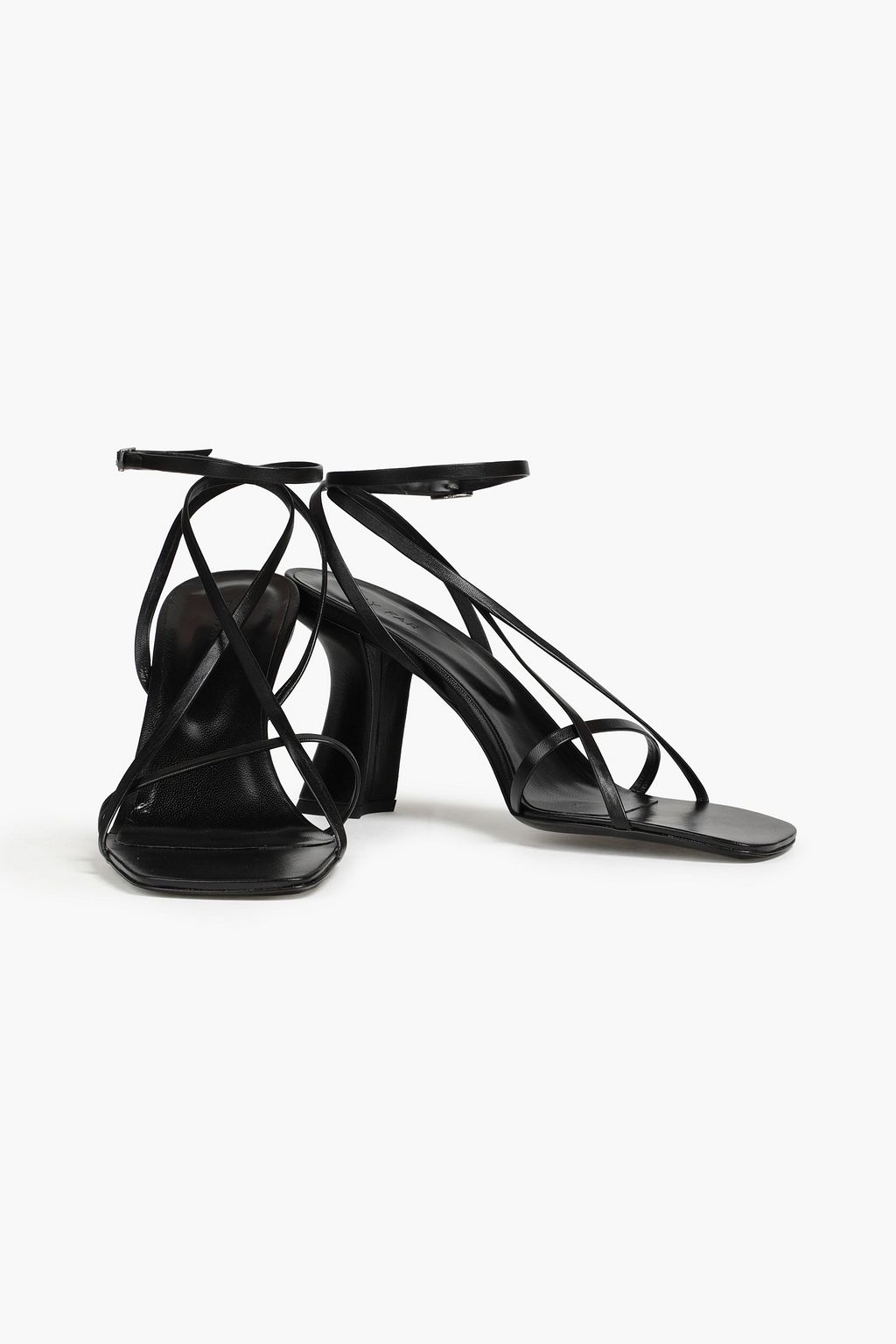 Black Kersti leather sandals | Sale up to 70% off | THE OUTNET | BY FAR ...