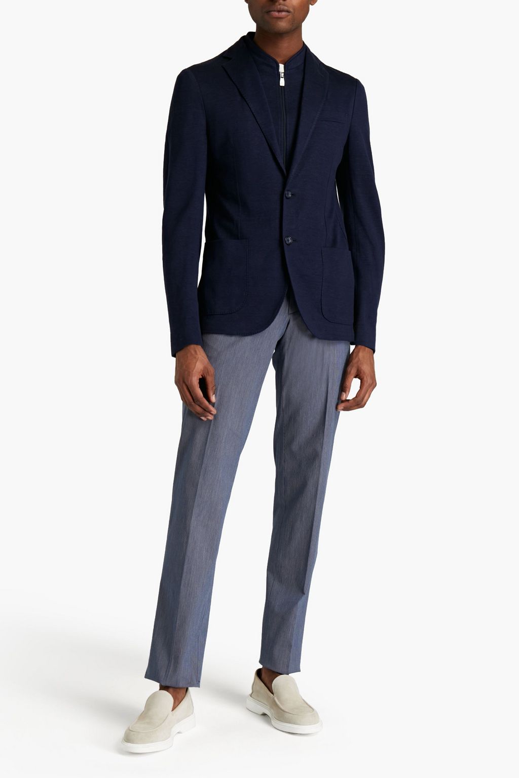 CORNELIANI ID Linen and cotton-blend blazer