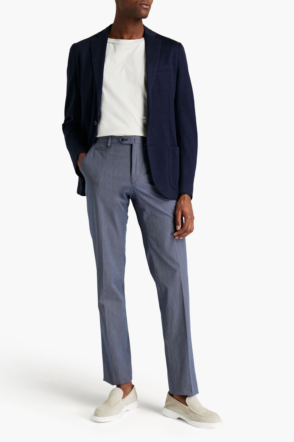 CORNELIANI ID Linen and cotton-blend blazer