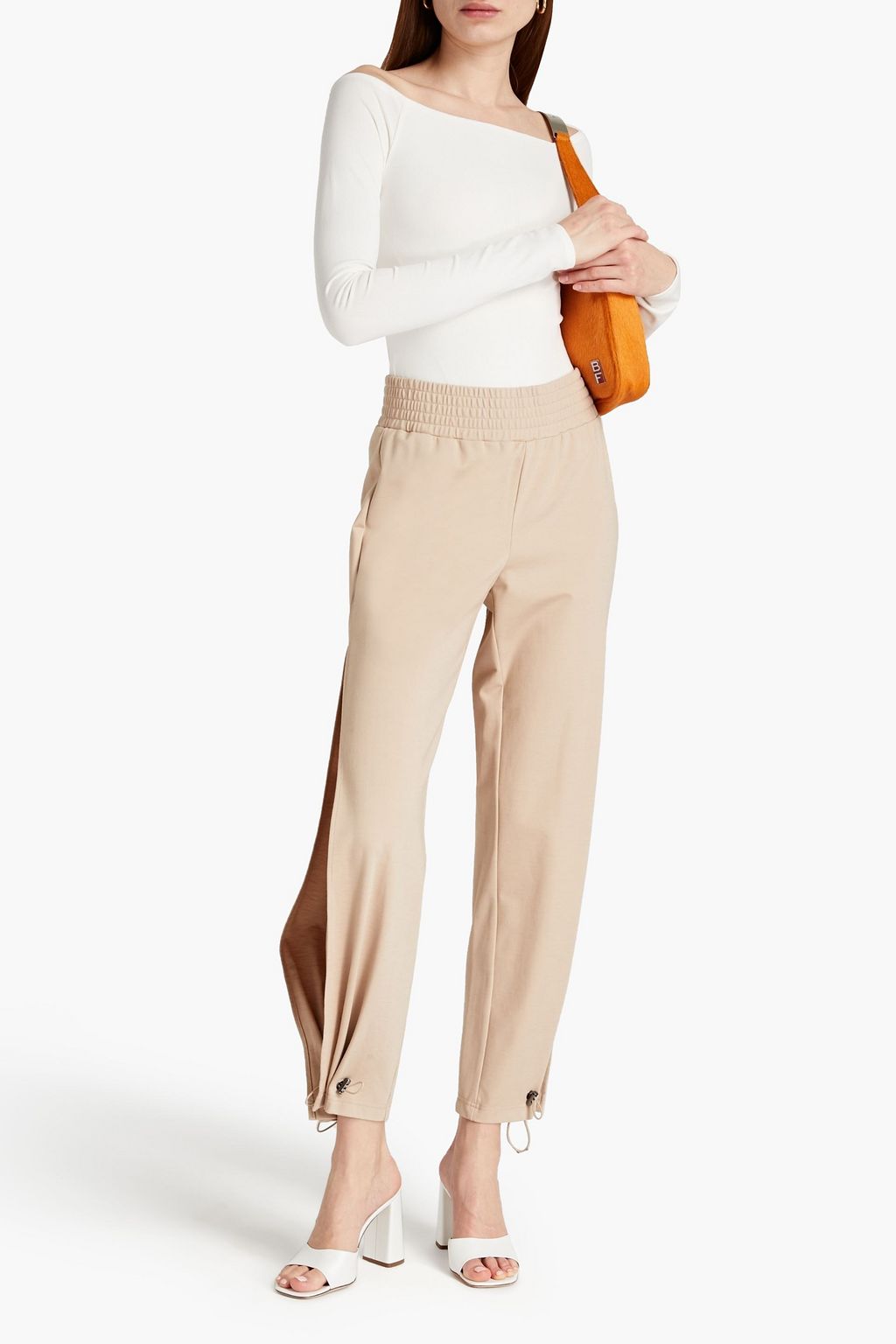 ALICE + OLIVIA Slub jersey tapered pants