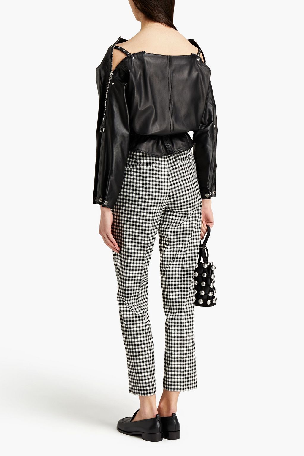 REDVALENTINO Gingham flannel tapered pants