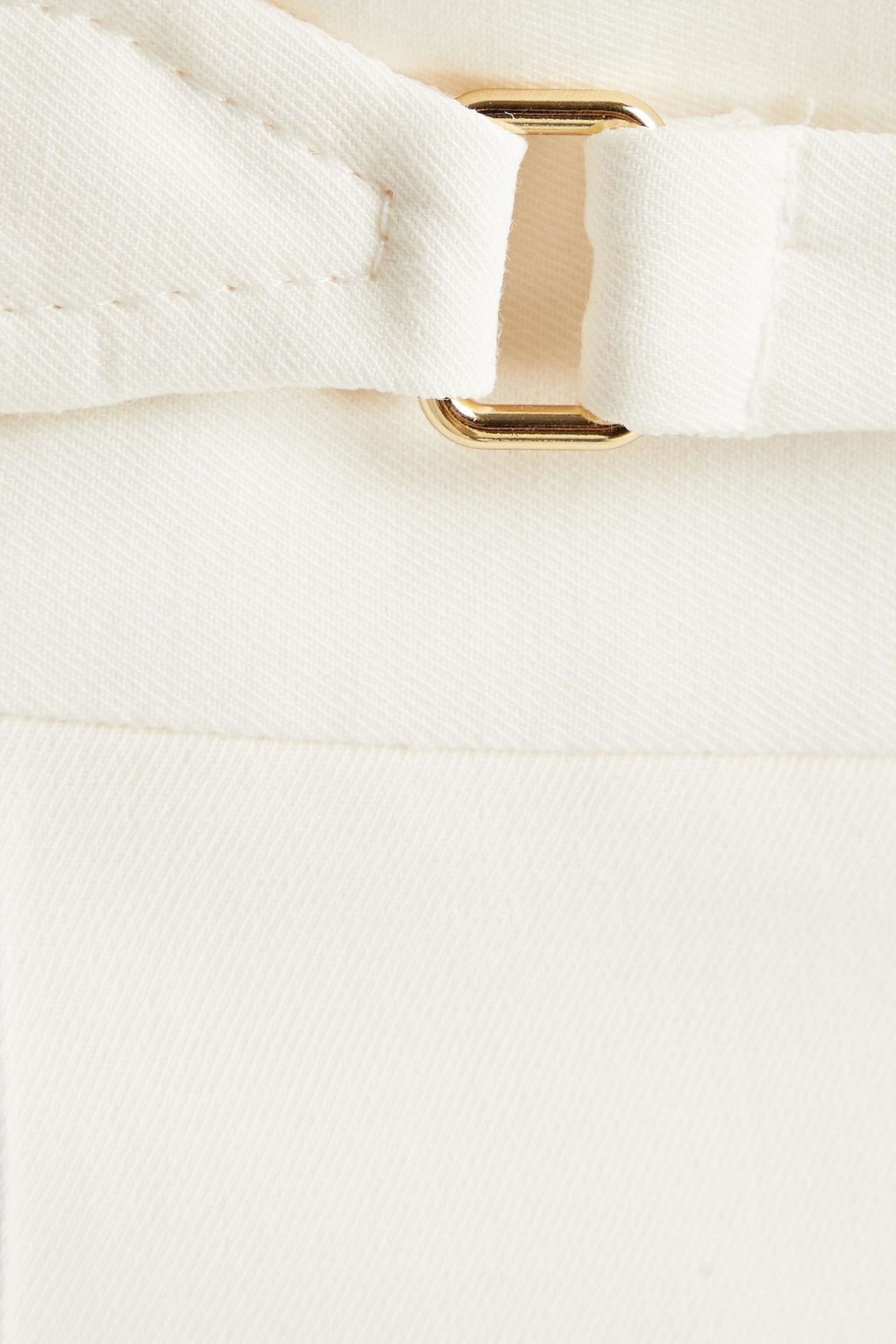 REDVALENTINO Buckle-detailed twill tapered pants