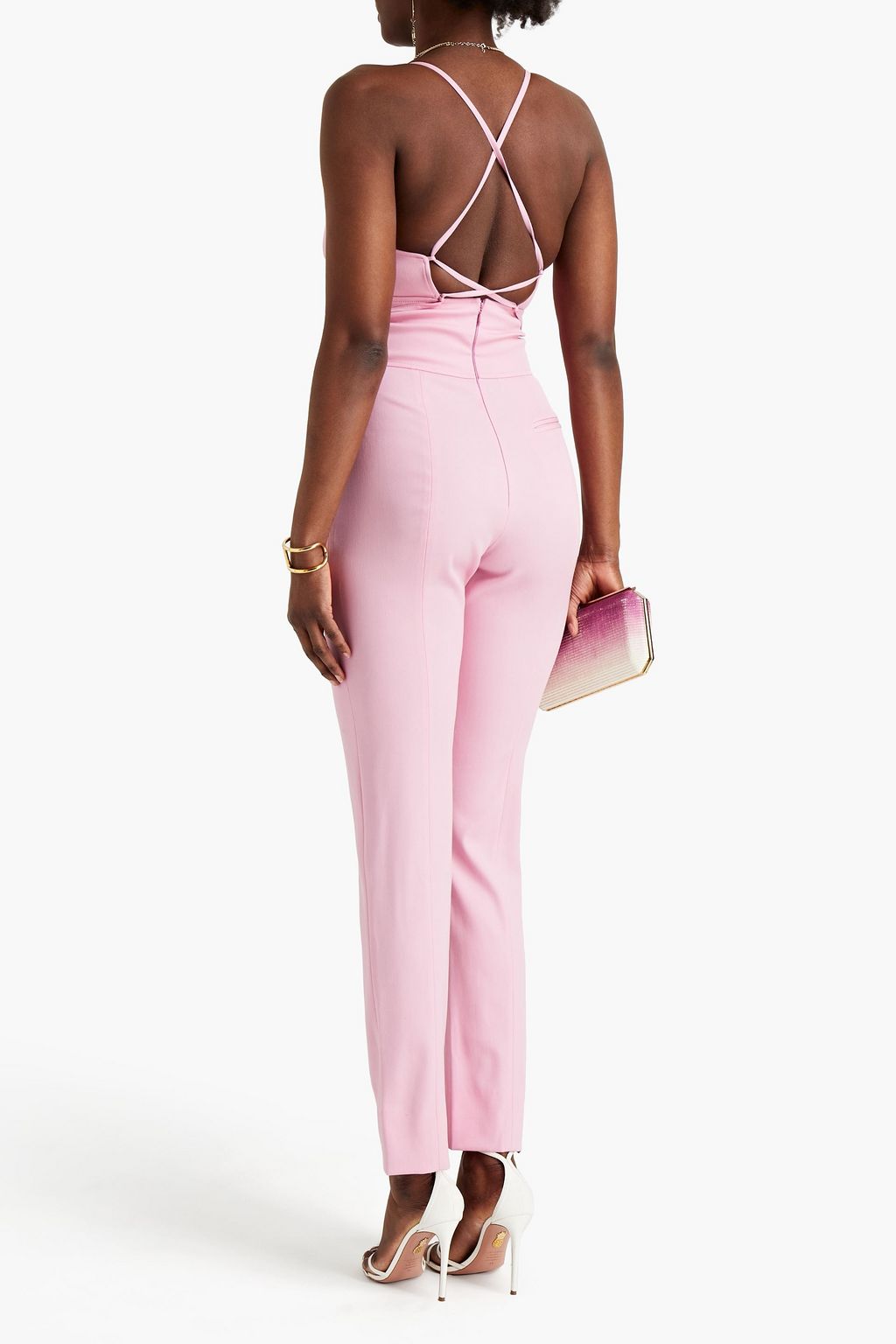 OSCAR DE LA RENTA Wool-crepe jumpsuit