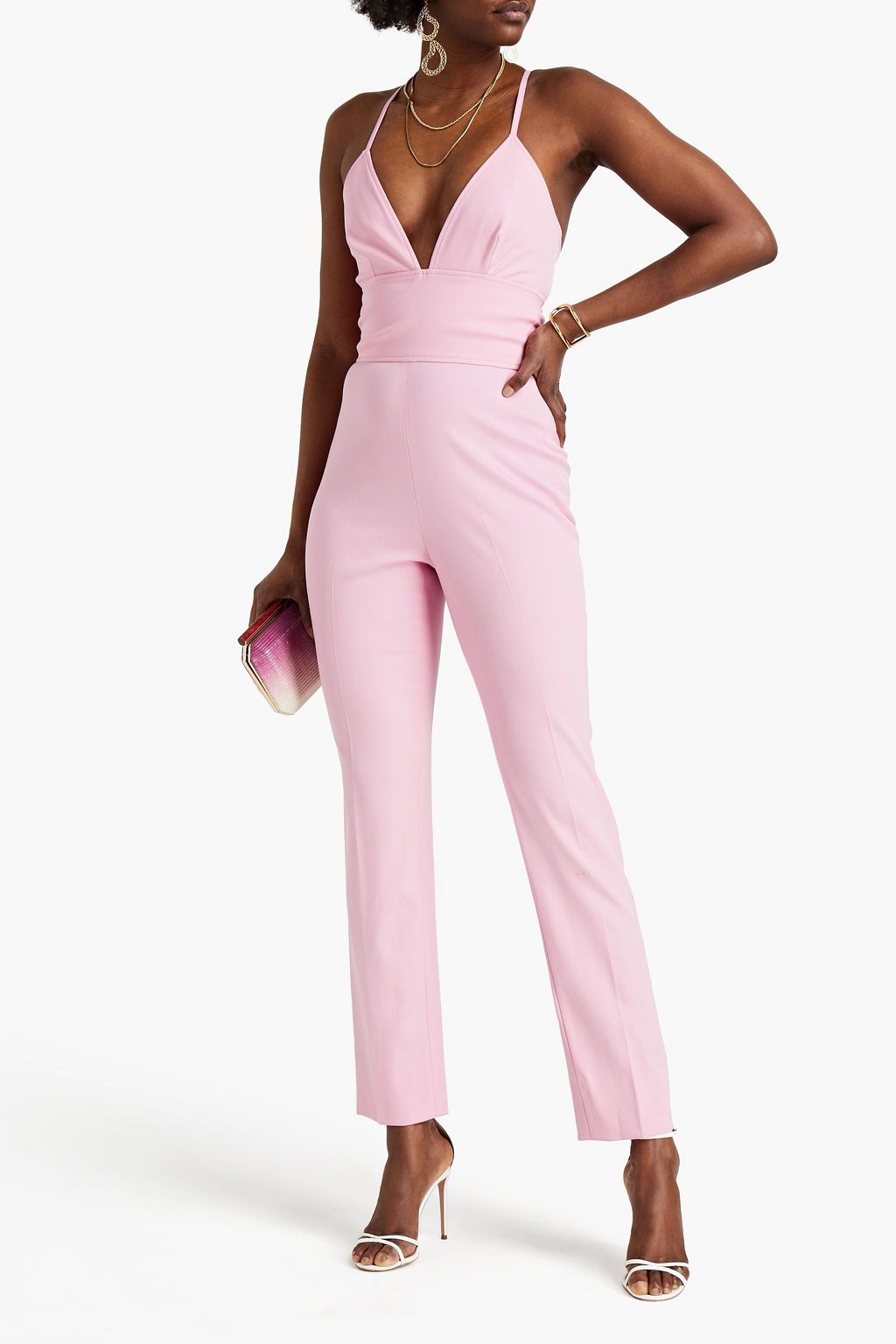 OSCAR DE LA RENTA Wool-crepe jumpsuit
