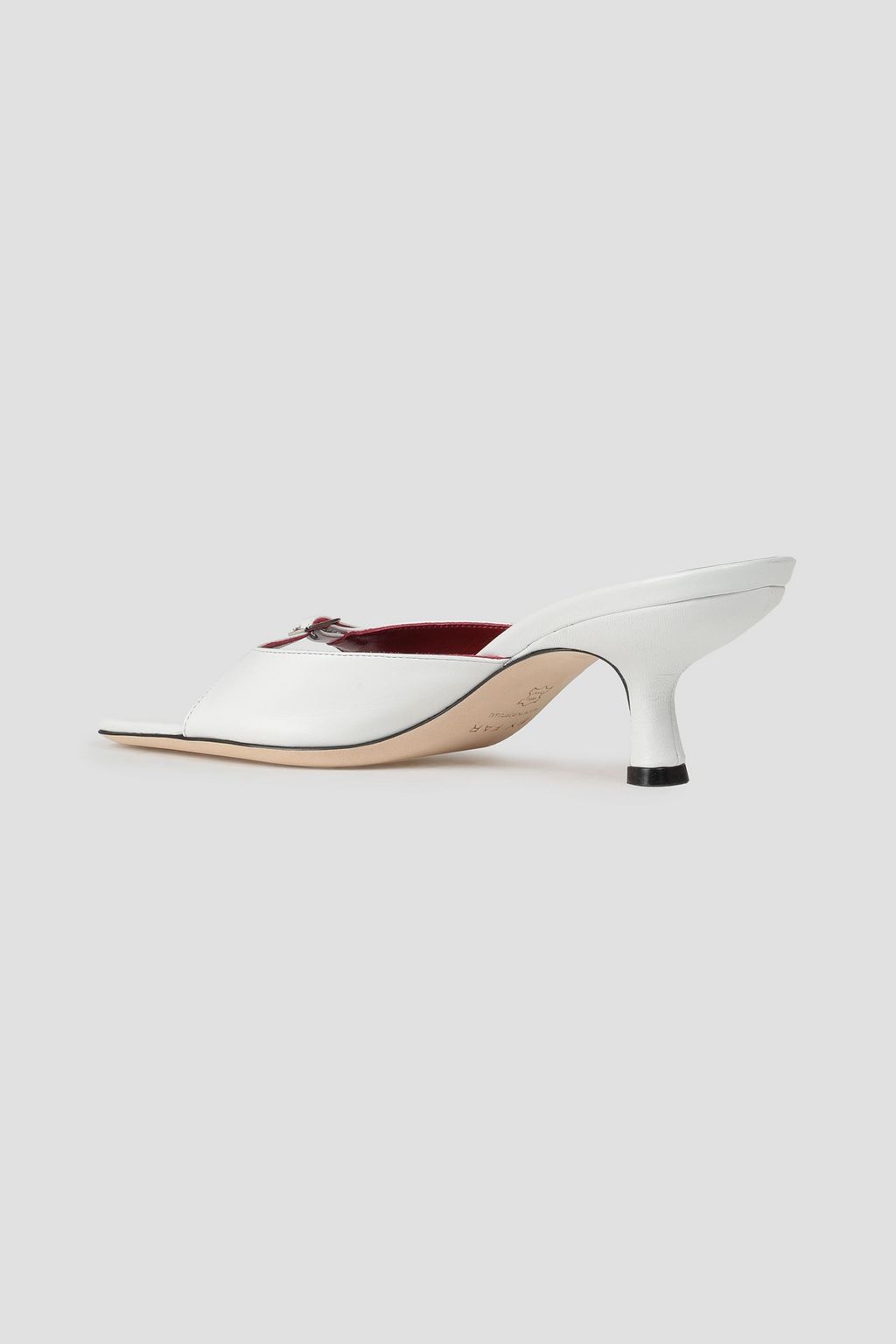 BY FAR Erin buckle-detailed leather mules