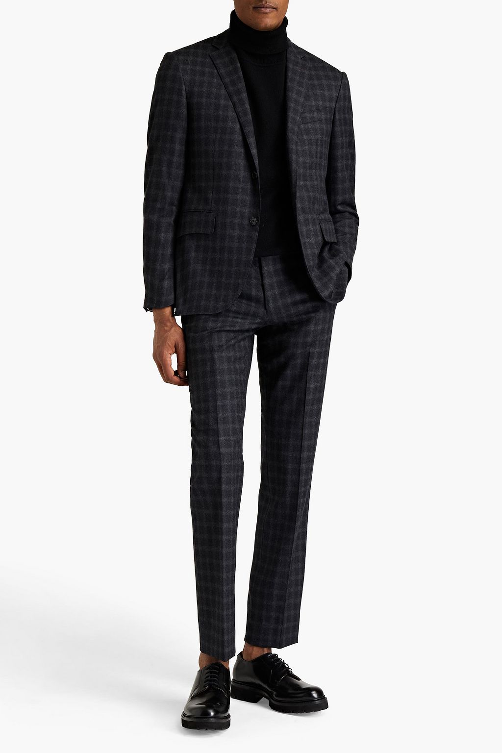 CORNELIANI Slim-fit checked wool suit