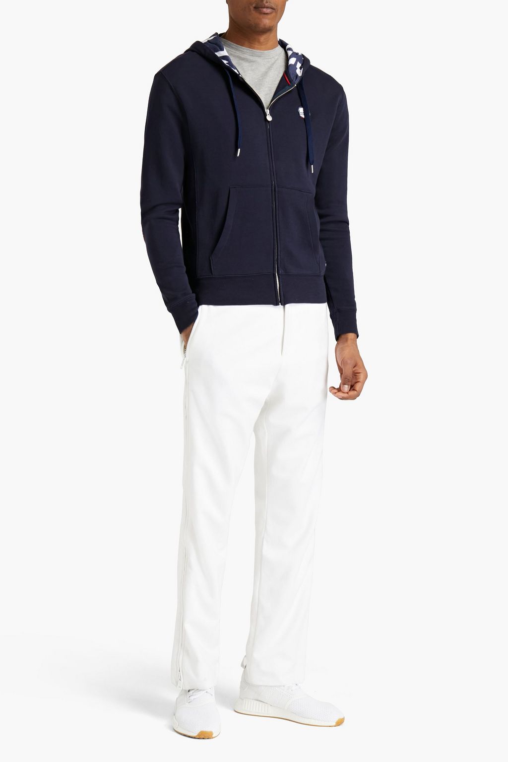 PERFECT MOMENT Cotton-jersey zip-up hoodie