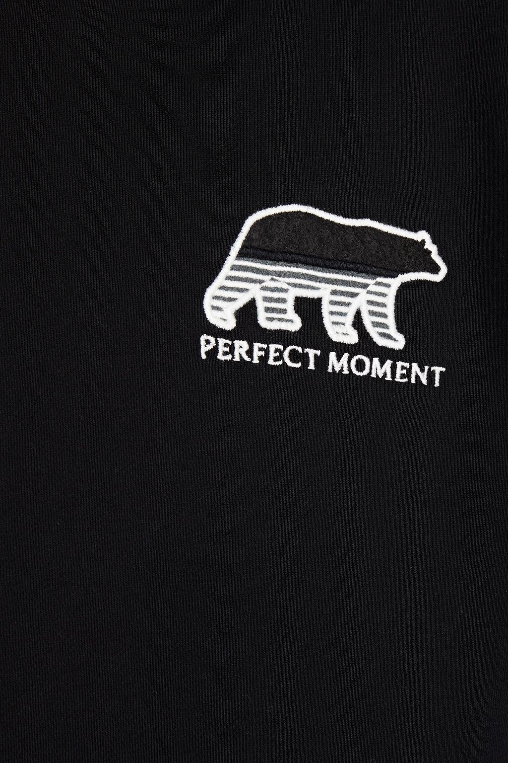 PERFECT MOMENT Embroidered cotton-blend fleece zip-up hoodie