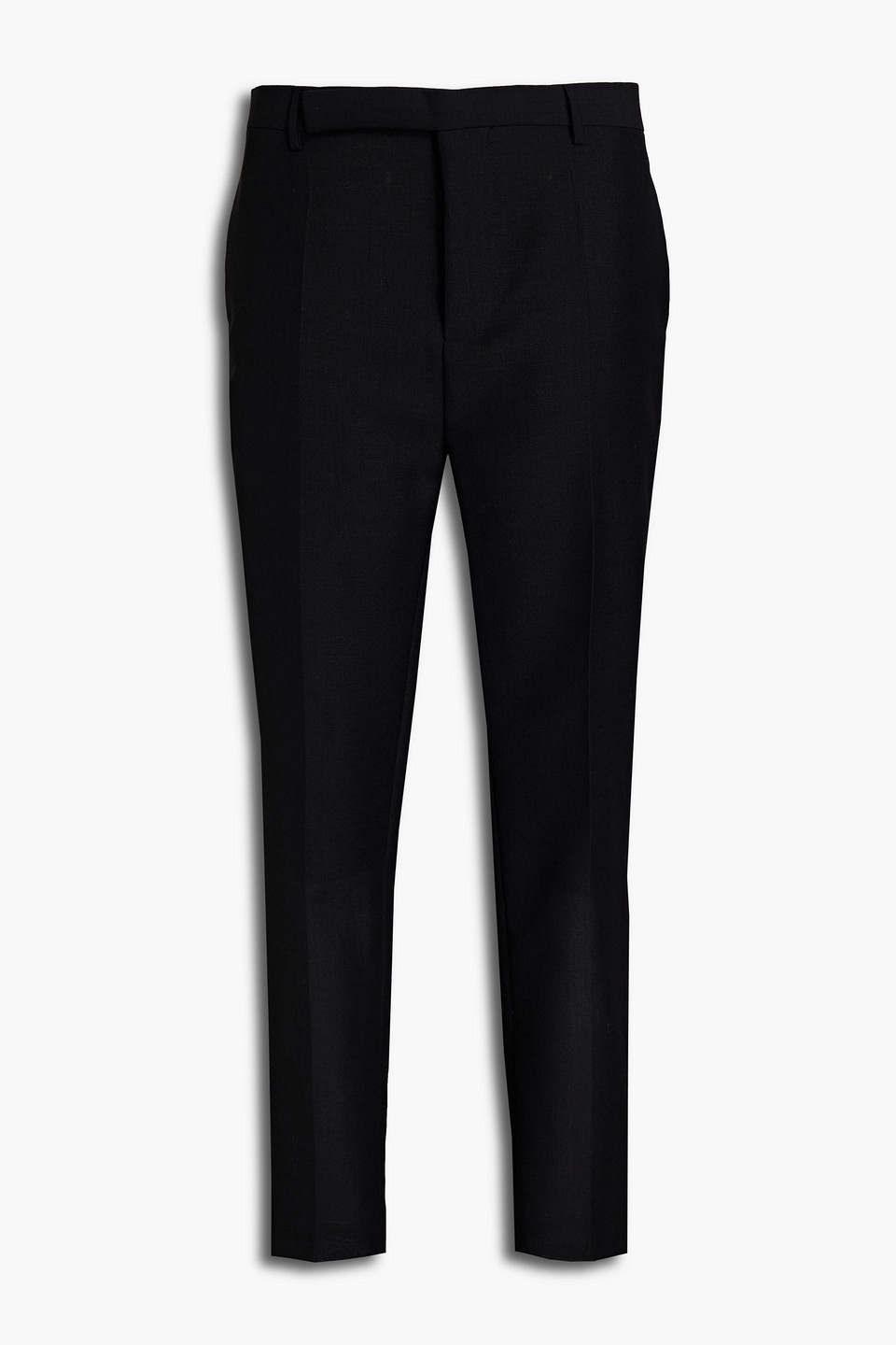 Wool-blend crepe slim-leg pants