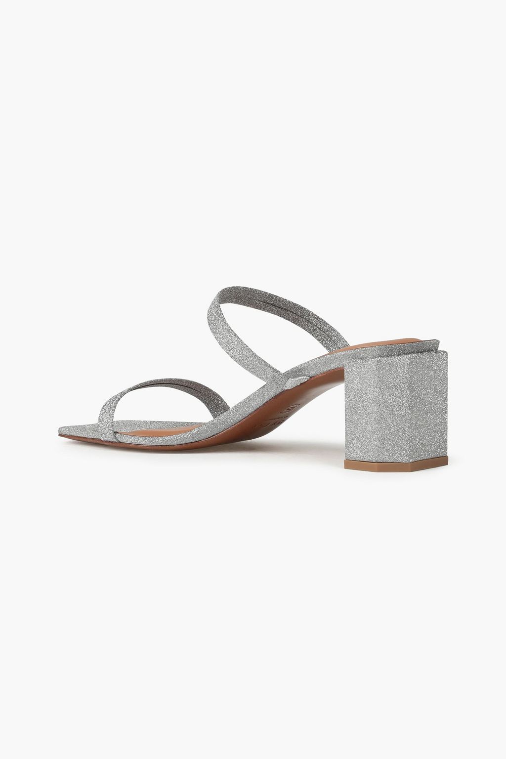 BY FAR Tanya glittered leather mules