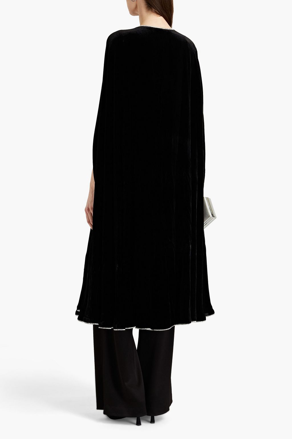 DUNDAS Embellished velvet cape