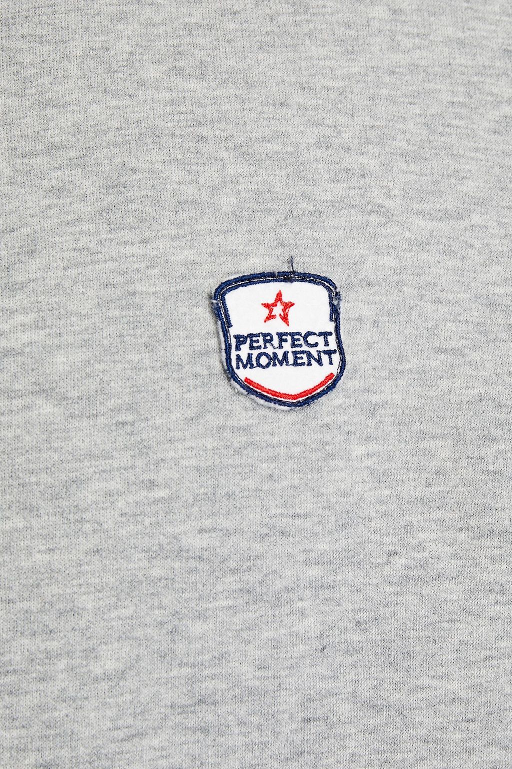 PERFECT MOMENT Appliquéd mélange cotton-jersey zip-up hoodie