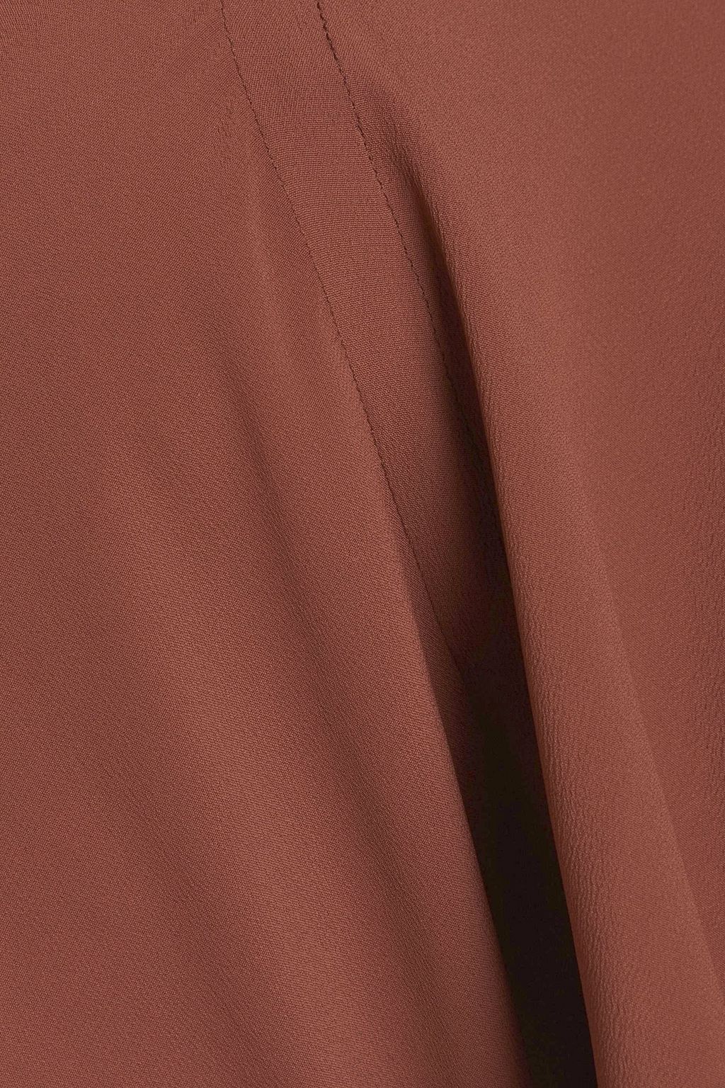 RICK OWENS Draped crepe de chine blouse