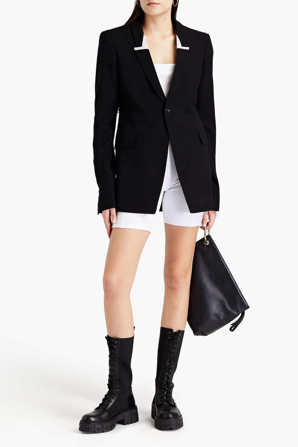 RICK OWENS Wool-blend crepe blazer