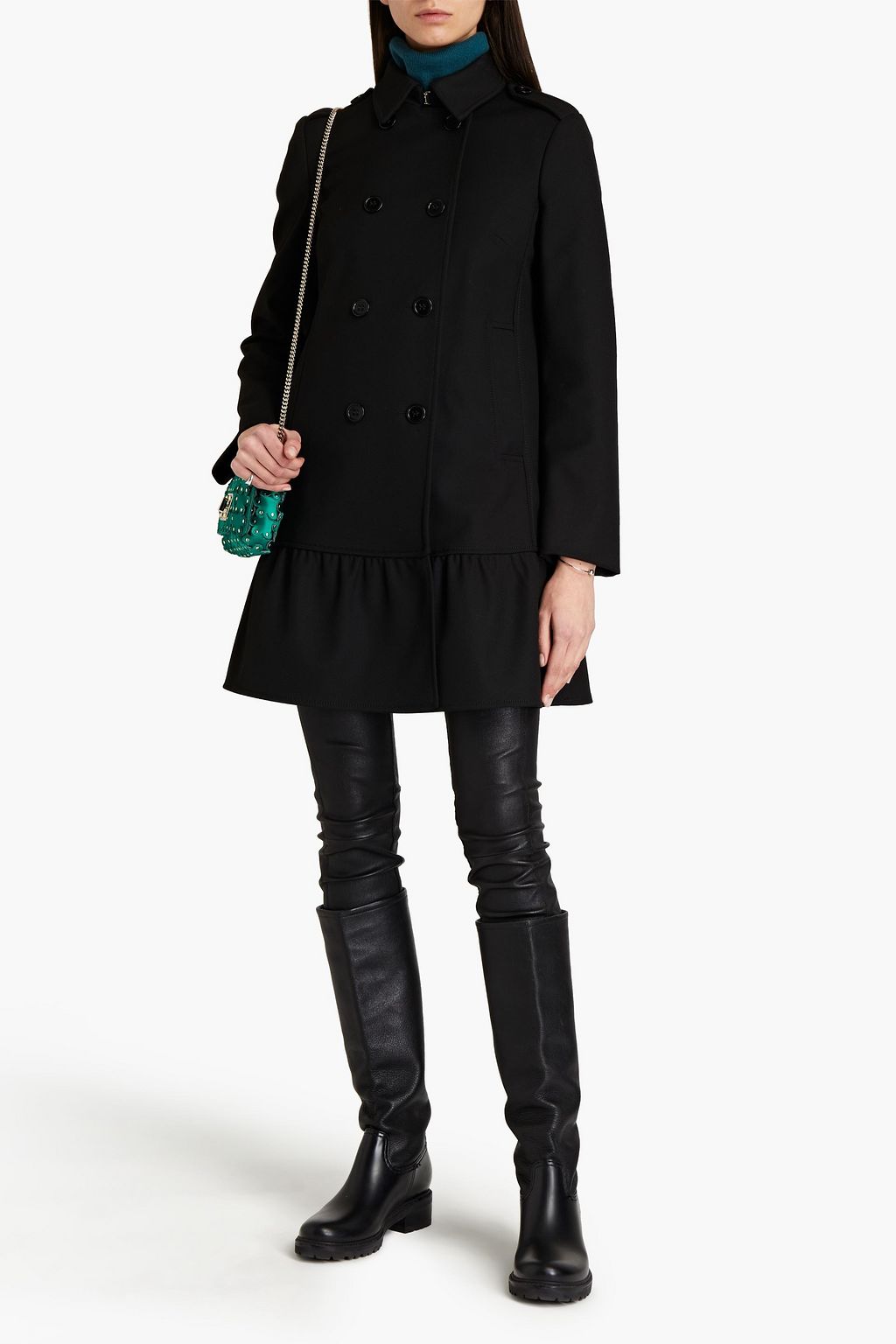 REDVALENTINO Double-breasted drill coat