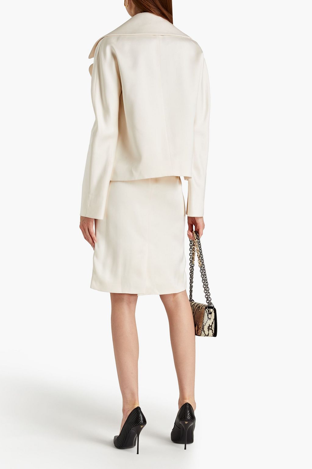 TOM FORD Silk and wool-blend satin blazer