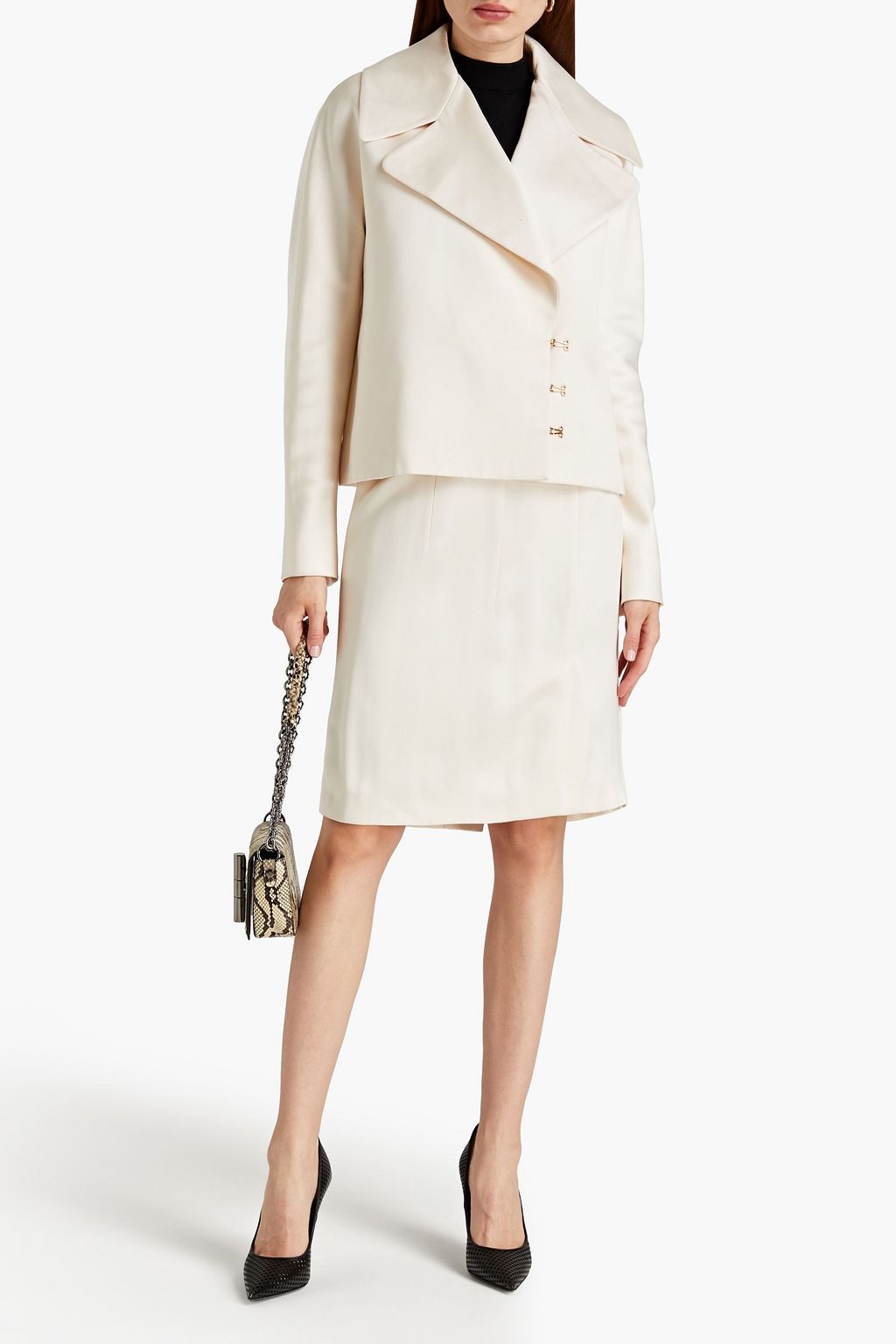 TOM FORD Silk and wool-blend satin blazer