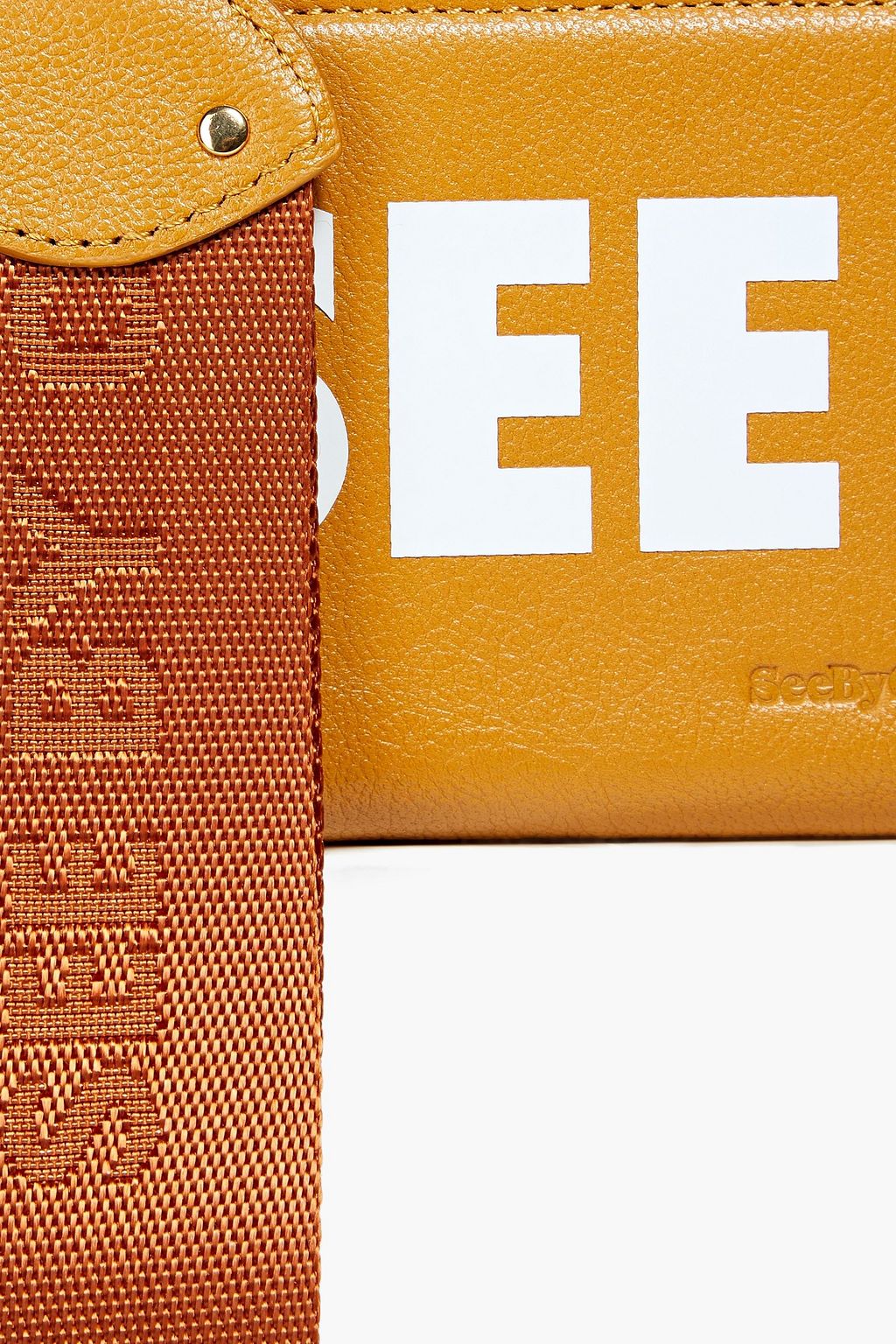 SEE BY CHLOÉ Printed pebbled-leather wallet