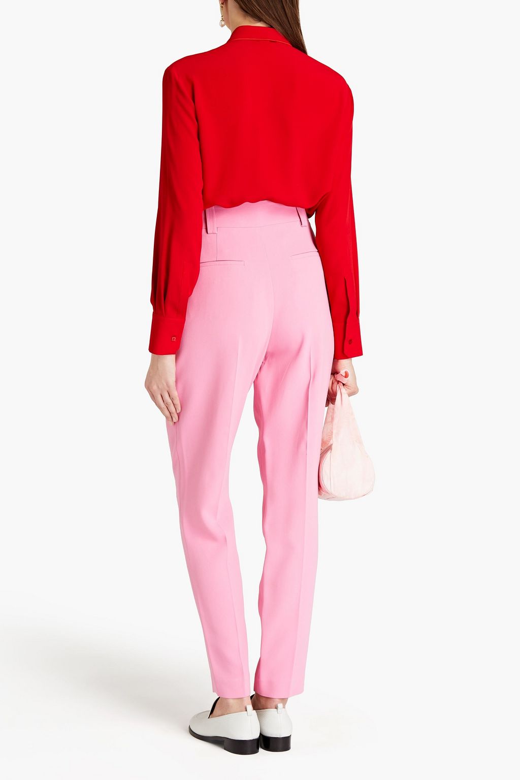 VIVETTA Embroidered crepe de chine shirt