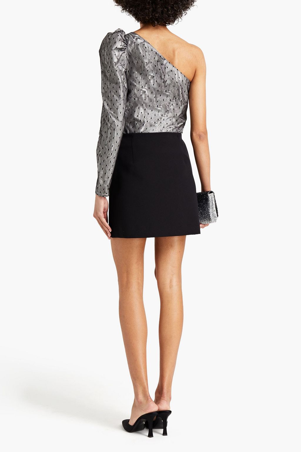 REDVALENTINO Wrap-effect crepe mini skirt