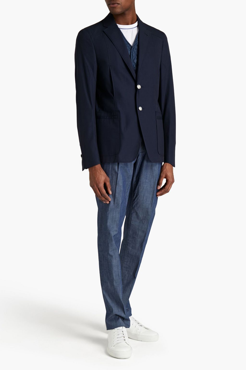 CORNELIANI ID Cotton, wool and silk-blend twill blazer