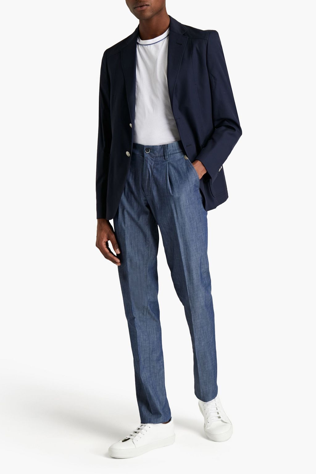 CORNELIANI ID Cotton, wool and silk-blend twill blazer