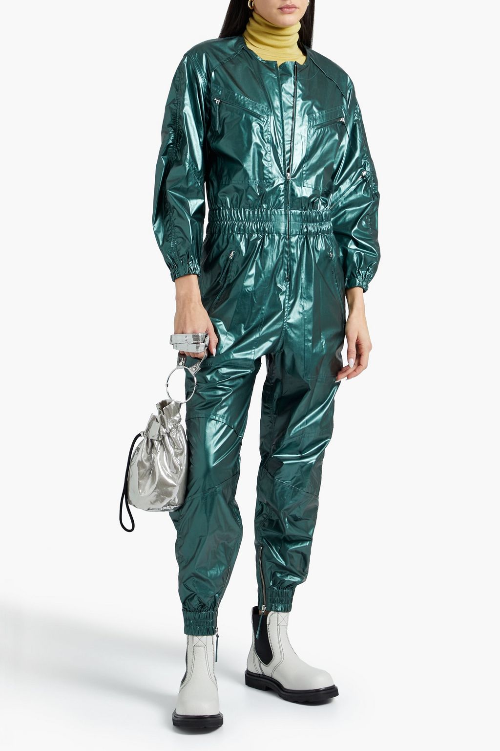 ISABEL MARANT Athina coated-cotton jumpsuit