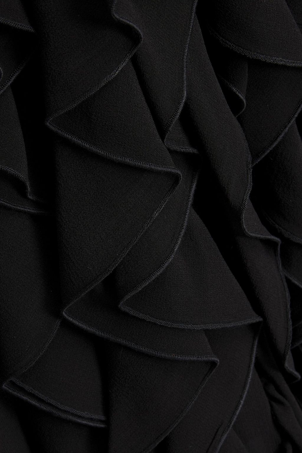 DUNDAS Tiered silk-crepe maxi skirt