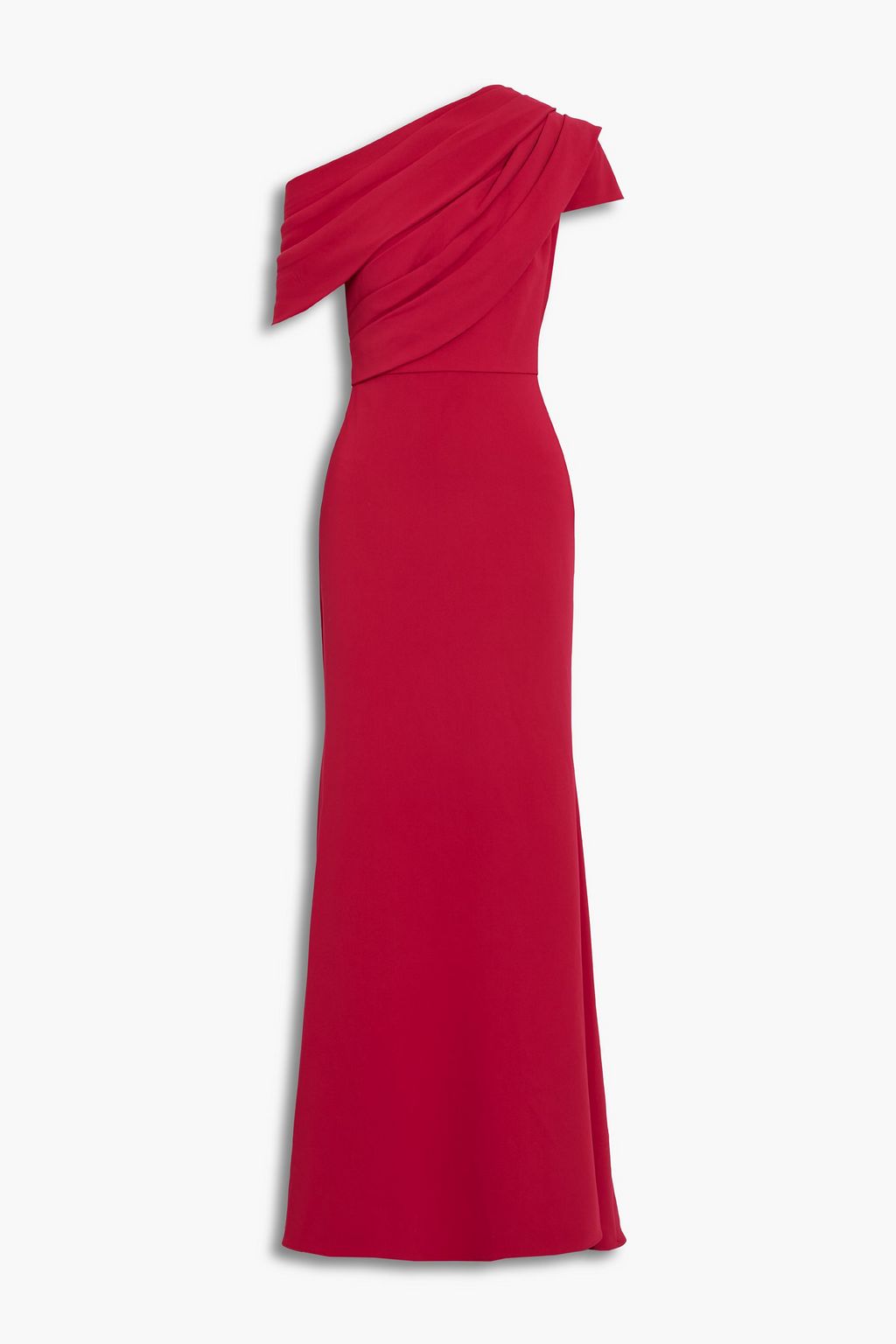 Badgley mischka red sales cold shoulder gown