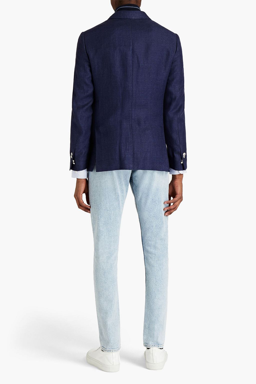 CORNELIANI ID Linen and wool-blend canvas blazer