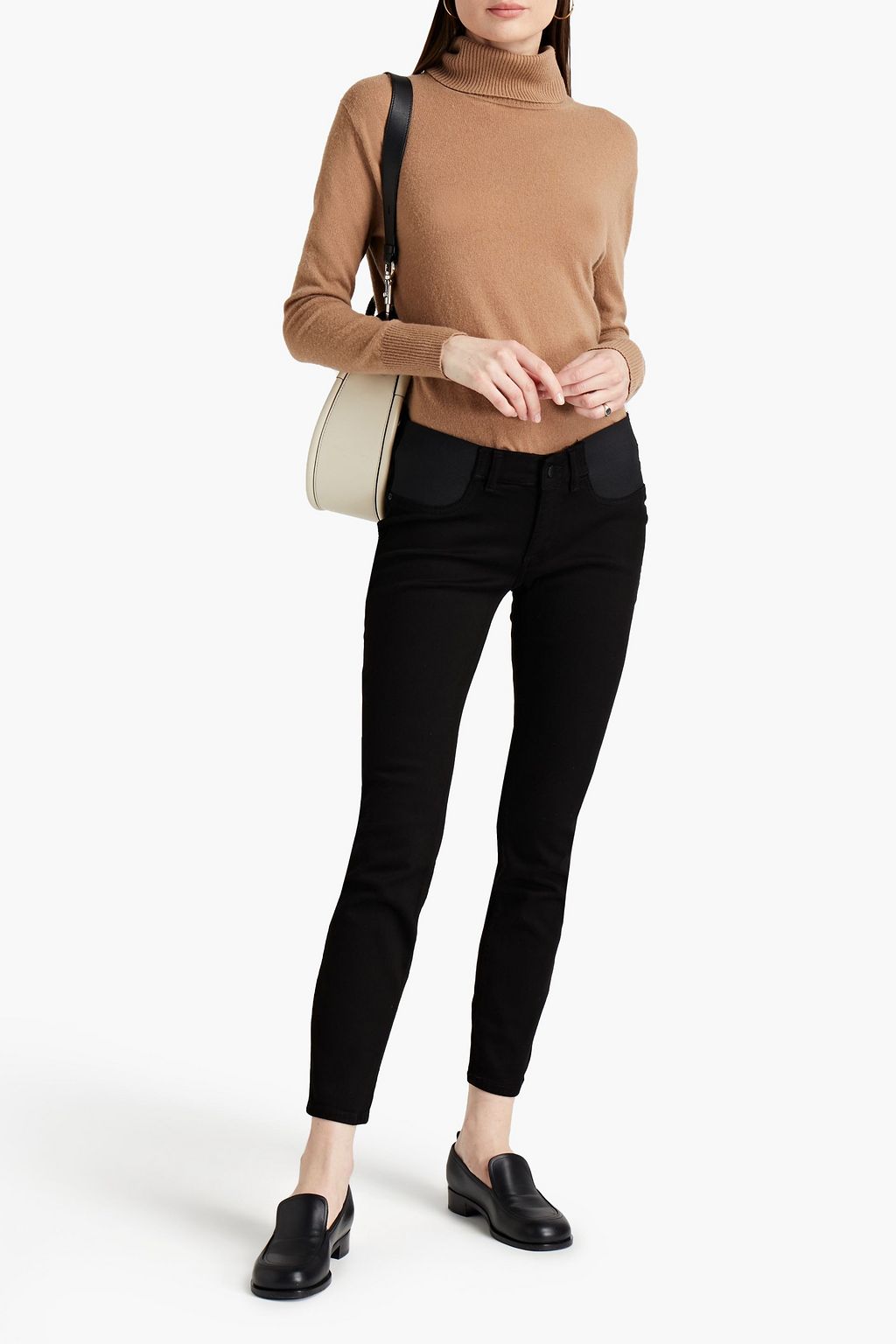 Black Mid-rise skinny maternity jeans 