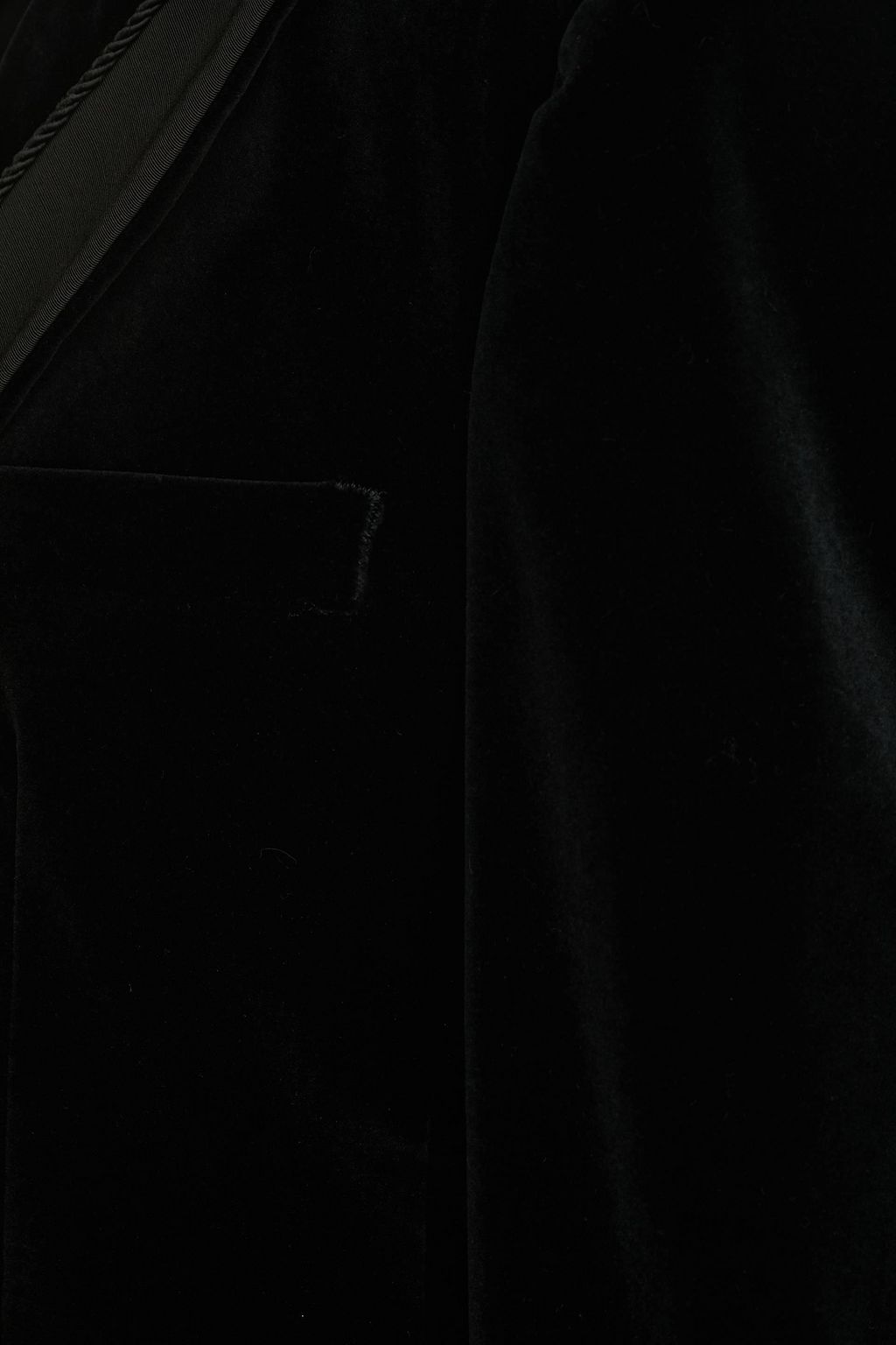 DUNDAS Satin-paneled cotton-blend velvet jacket