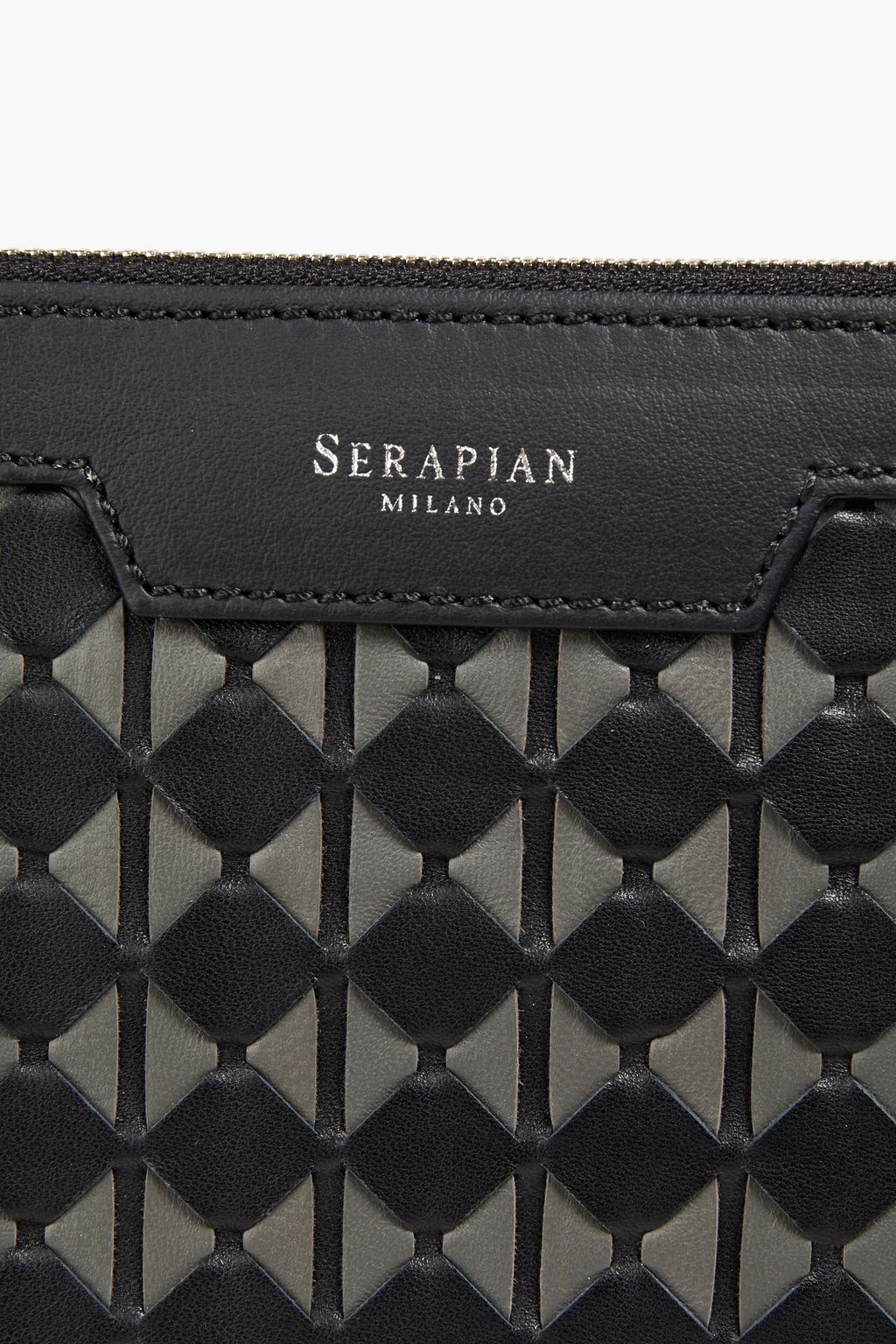 SERAPIAN Mosaico leather pouch