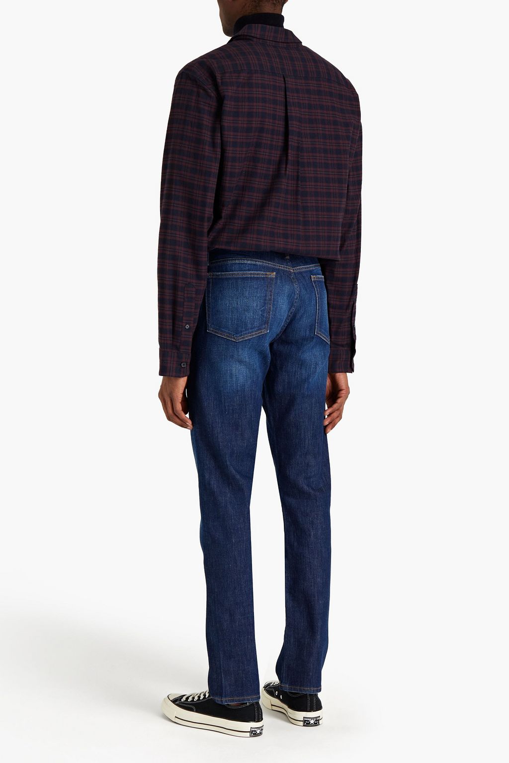 FRAME Slim-fit faded distressed denim jeans