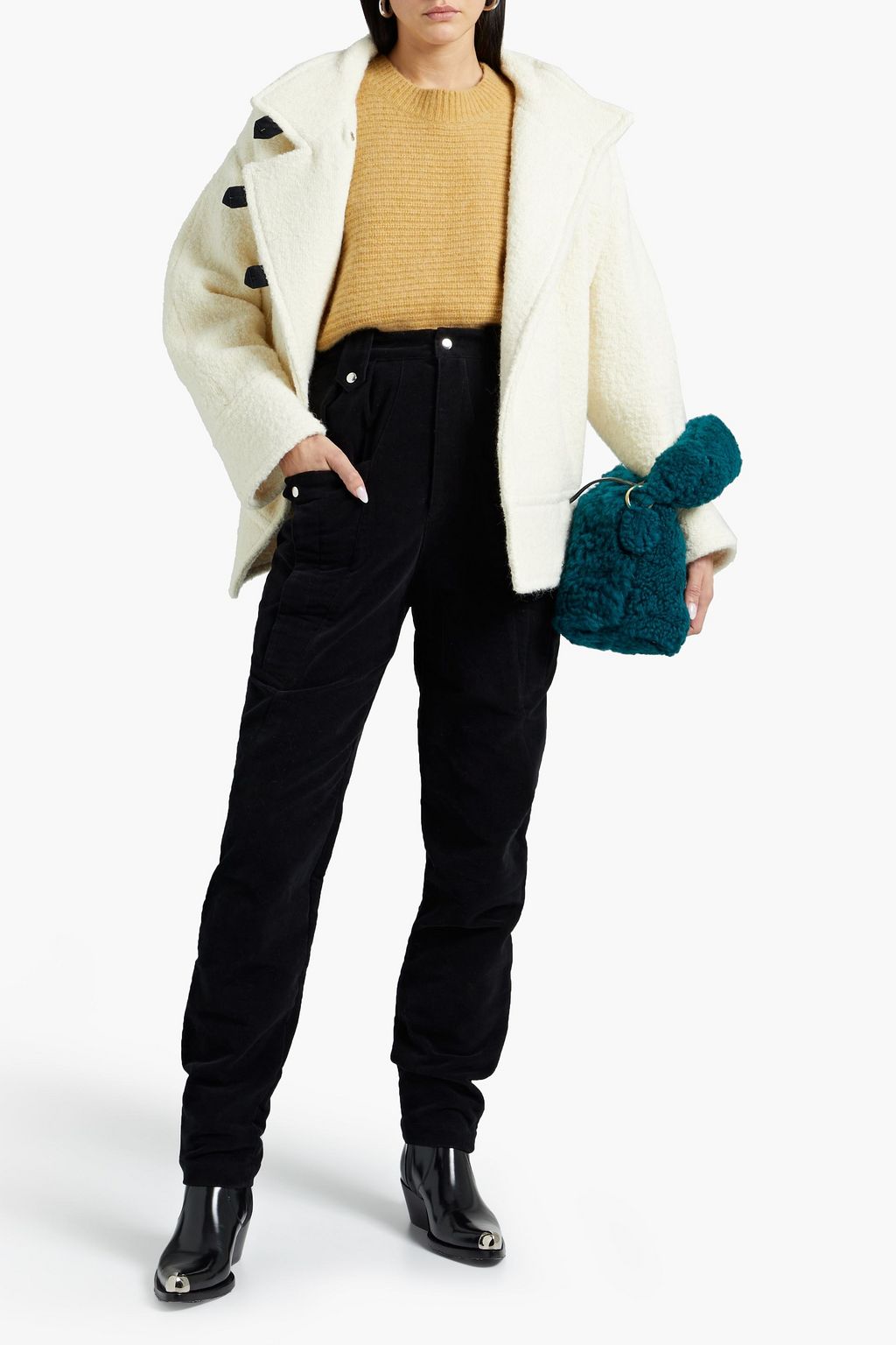 ISABEL MARANT Derrisy velvet straight-leg pants