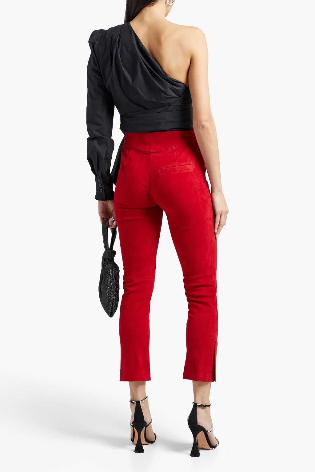 ISABEL MARANT Mofira cropped suede slim-leg pants