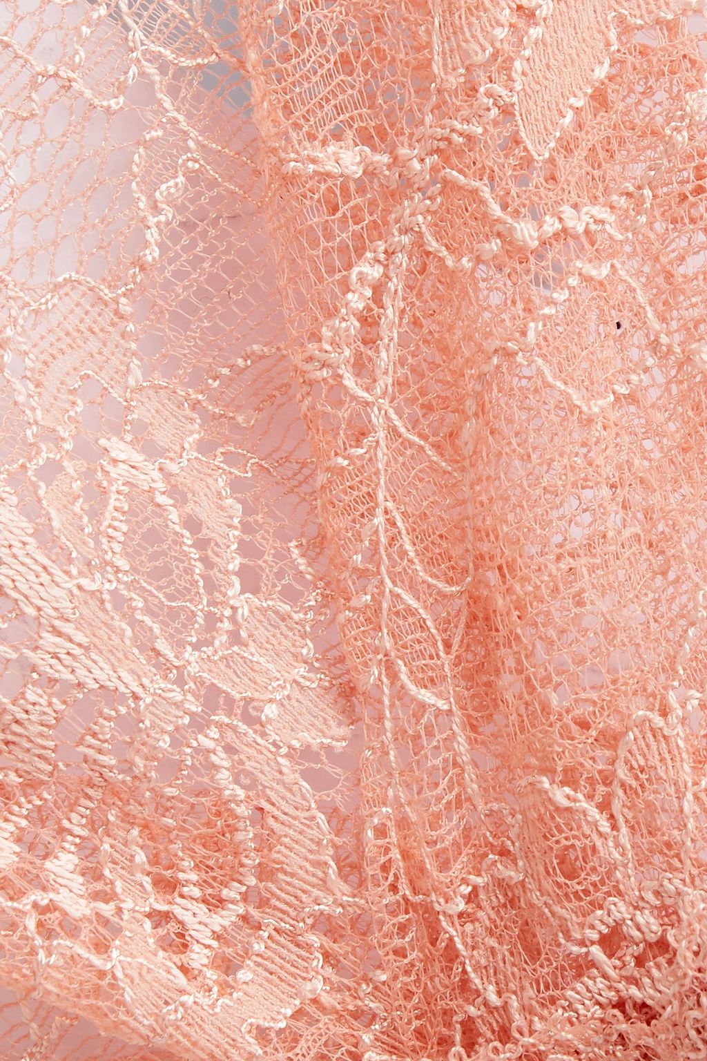 DUNDAS Cropped Chantilly lace top