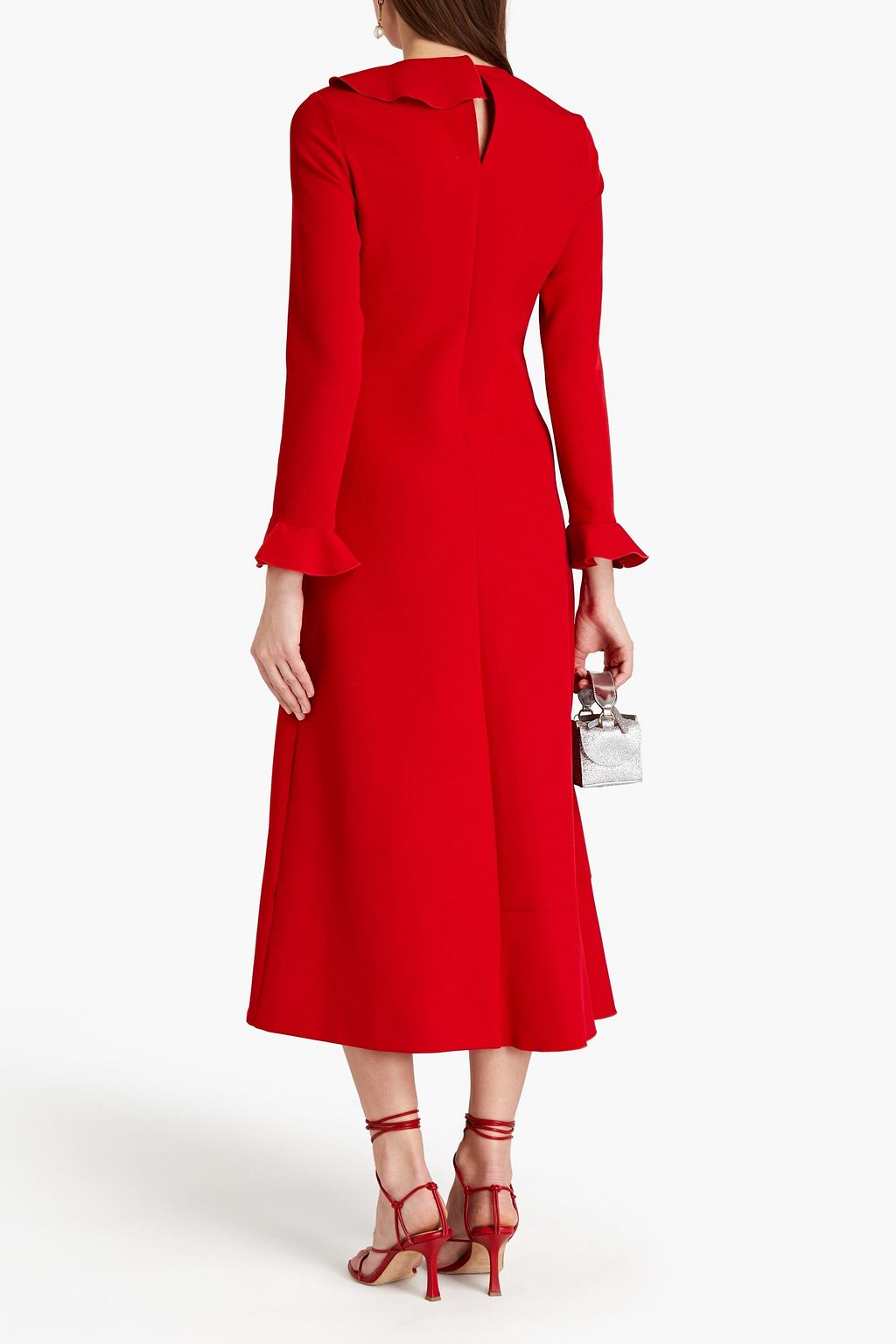 VIVETTA Ruffled stretch-crepe midi dress