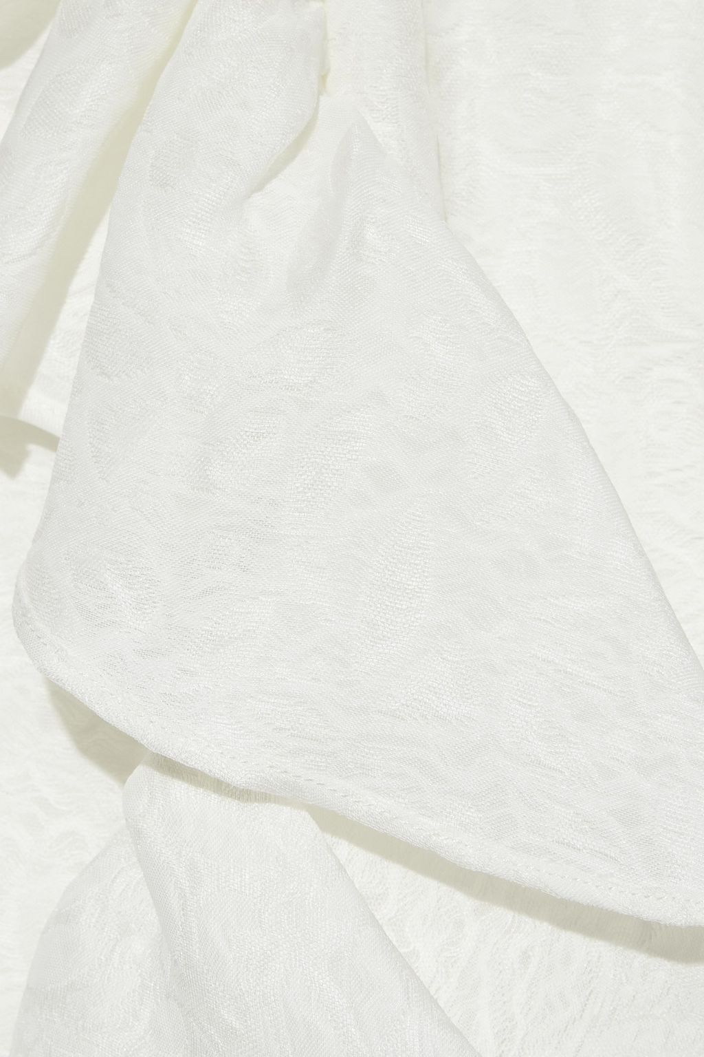 THEIA Wrap-effect tiered ruffled jacquard midi dress